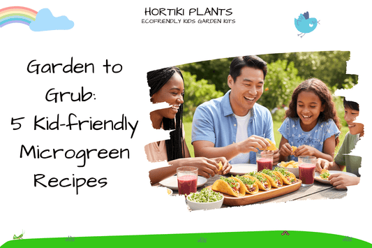 Smiling family eating snacks at outdoor picnic table