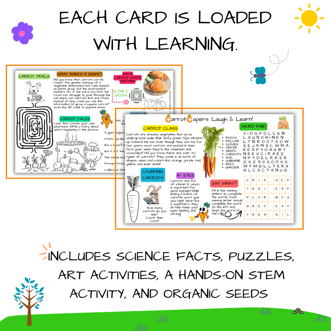 Carrots Card + Grow Kit (Math -STEAM Series)