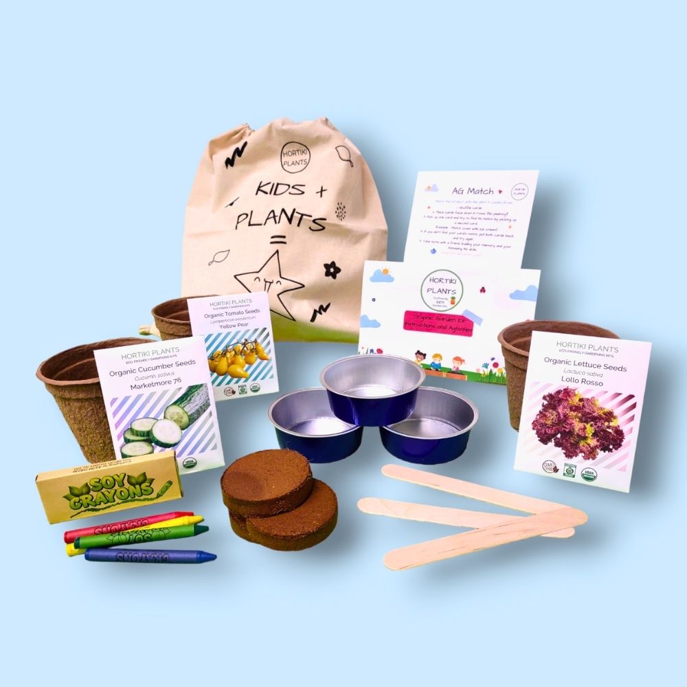 Kids Organic Garden Kit (MultiOrder Discount) - Lettuce Tomato Cucumber