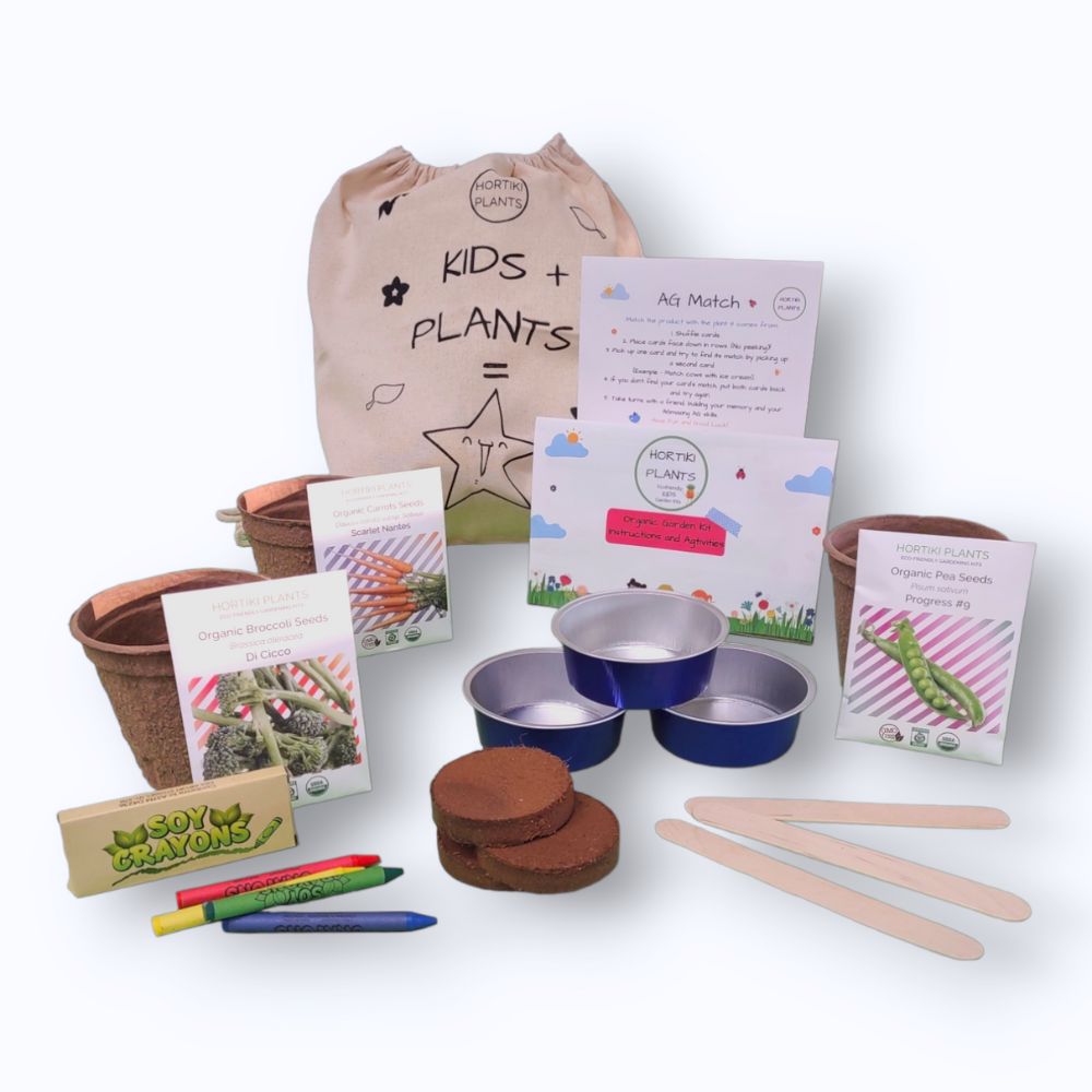 Kids Organic Garden Kit (MultiOrder Discount) - Broccoli Carrot Pea