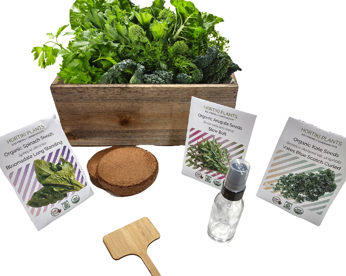Green Smoothie Organic Garden Kit: Arugula, Spinach, Kale - Corporate Gift