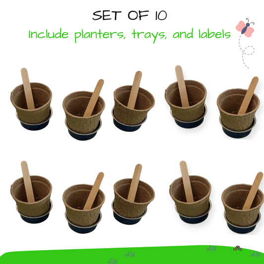 10 Kids Planter Sets
