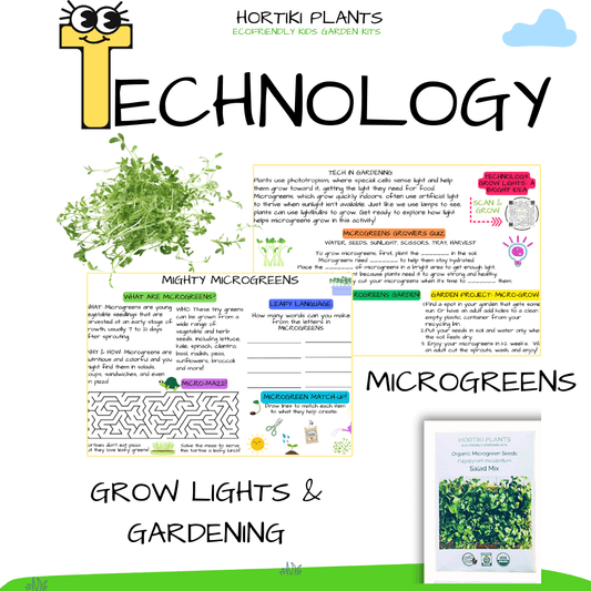 🔦Microgreens STEAM Activity Seed Card (Sold in Bundles of 5)