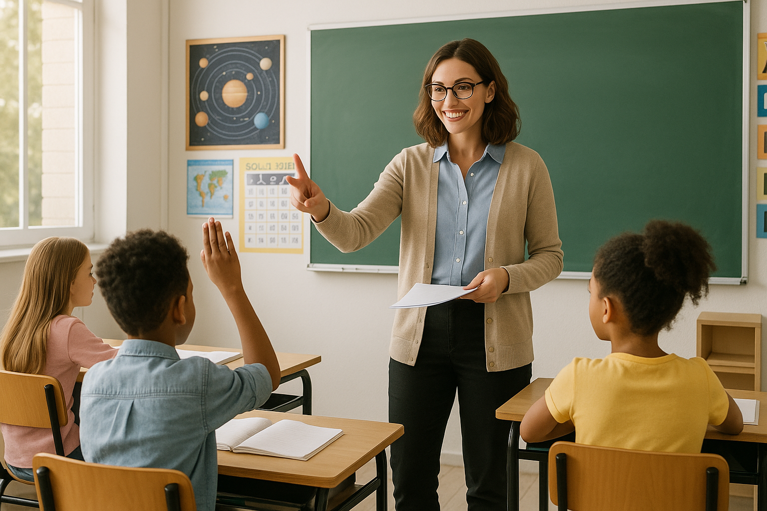 teacher in classroom